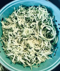 grated zucchini