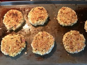 golden brown zucchini crab cakes