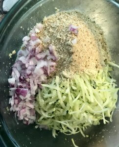 ingredients for zucchini crab cakes