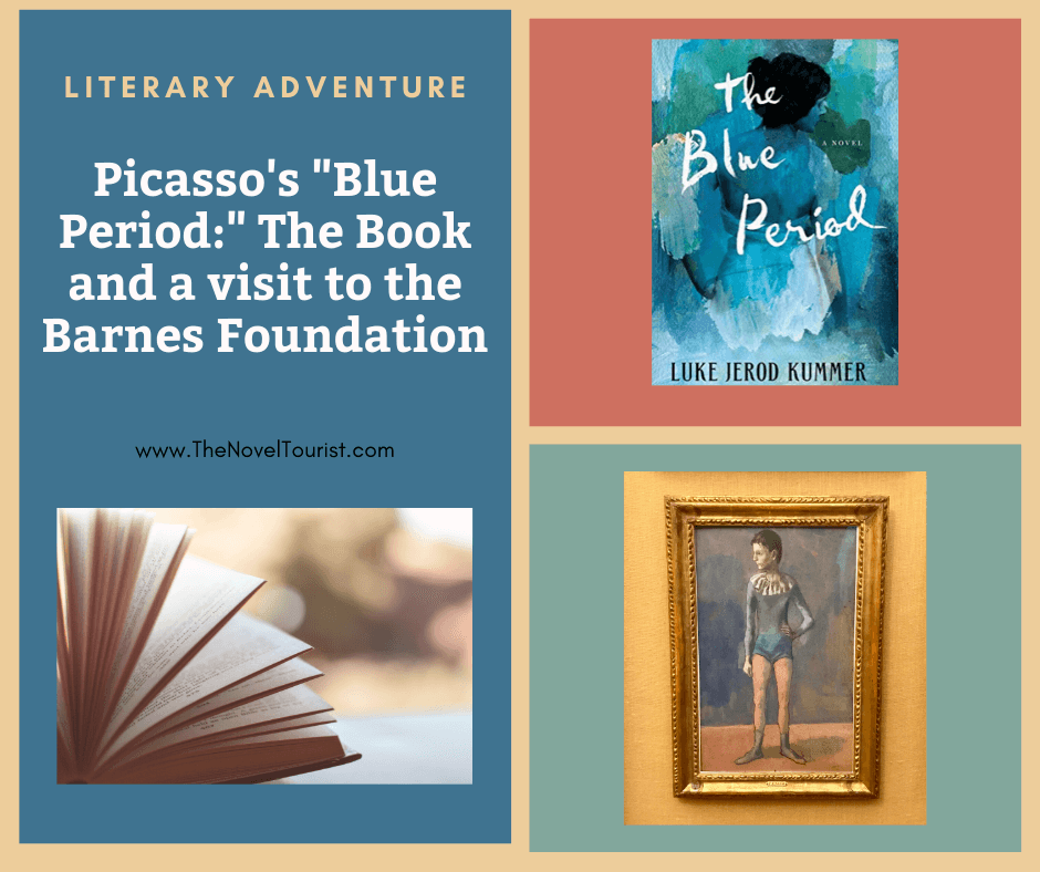 PIcassos Blue Period the book and a visit to the Barnes Foundation who photos of the book cover and a picasso painting from the Blue period