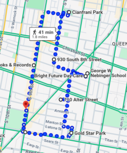 Little Free Library Crawl map in Italian Market Philadelphia Google Map 